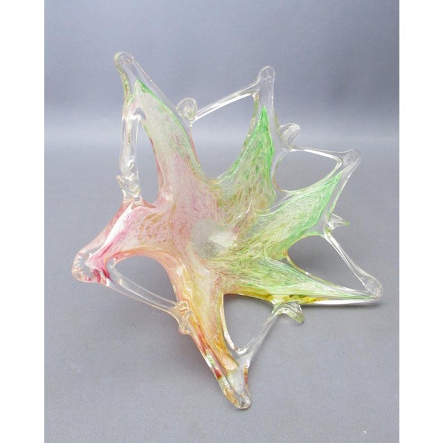 1970s Vintage Sommerso Murano Glass Centerpiece Sculpture Pocket Emptier, 1980s For Sale - Image 5 of 15