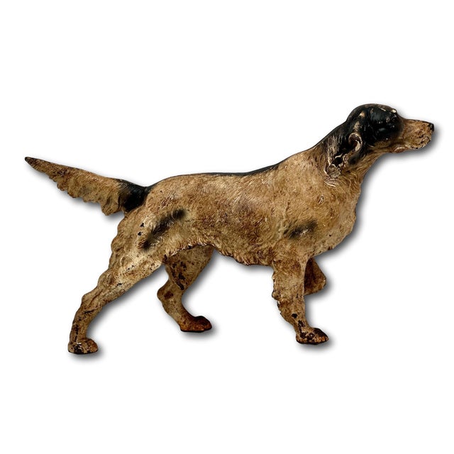 Large Vintage 1930s Hubley Manufacturing Co. Cast Iron Setter Hunting Dog Doorstop For Sale - Image 15 of 18