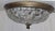 Vintage Ceiling Lamp with Brass Frame and Ice Glass Lampshade, 1970s For Sale - Image 6 of 7