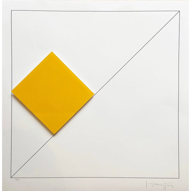 Paper Gottfried Honegger Composition 1 3D square (orange) 2015 2015 For Sale - Image 7 of 7