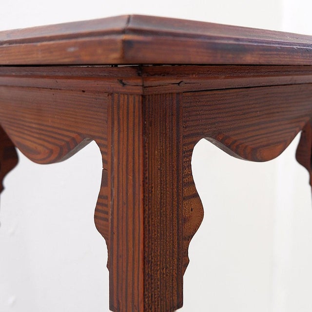 Vintage Wooden Plant Stand - Flower table Measures : 46x46cm Top:41x41 H:99cm Antique wooden side table or pedestal table...