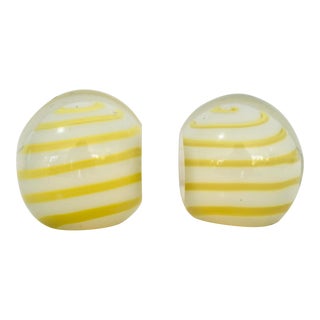 1970's Mid-Century Modern Pop Art Murano Glass Bookends - a Pair For Sale
