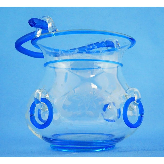 20th Century Art Deco Murano Glass Bucket Vase attributed to the Salviati & C. Glassworks, Venice, Italy, 1930s For Sale - Image 9 of 18