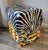 Vintage Italian Glazed Terracotta Faux Bamboo/Zebra Garden Stool - 1960's For Sale - Image 4 of 12