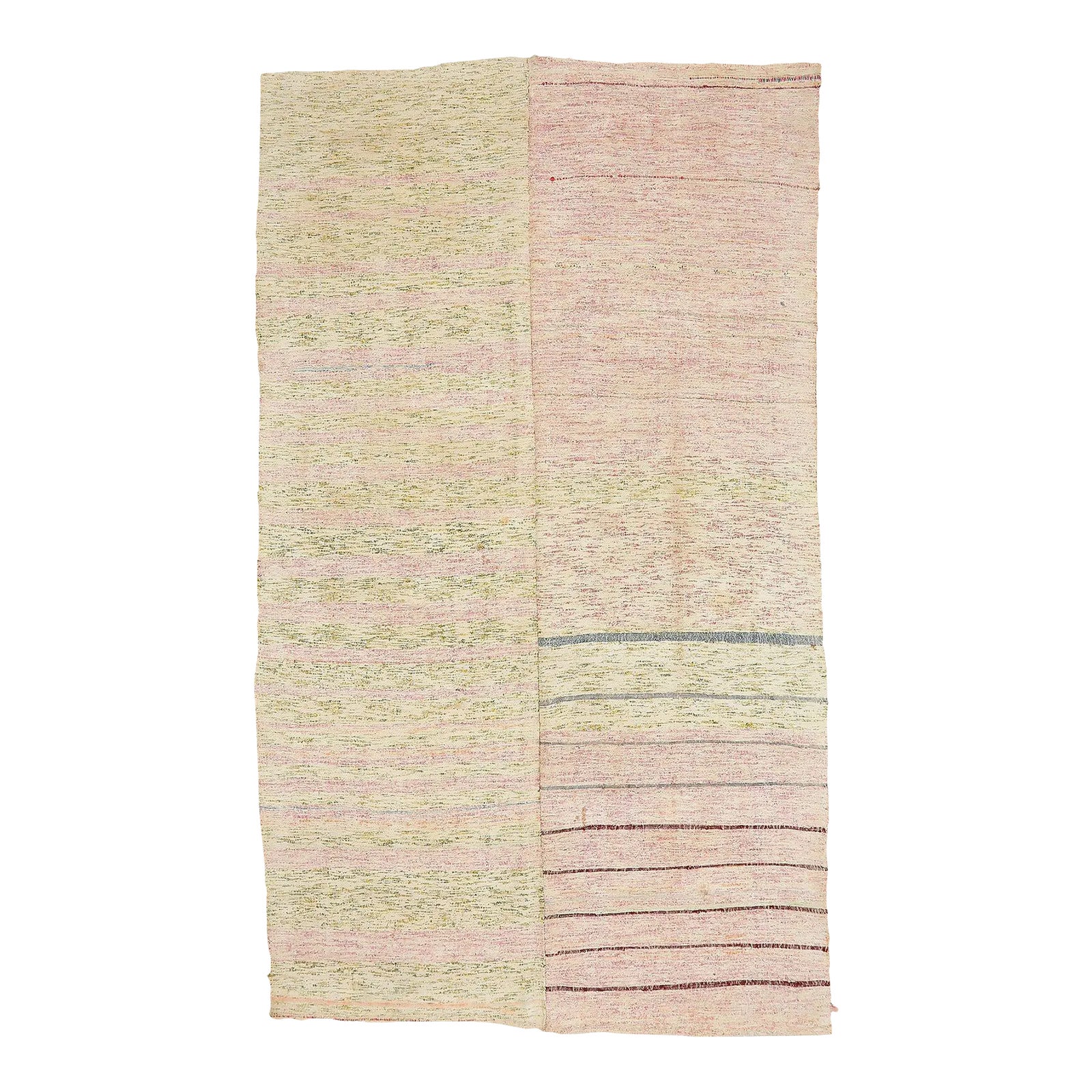 Mid 20th Century Vintage Decorative Rag Rug | Chairish