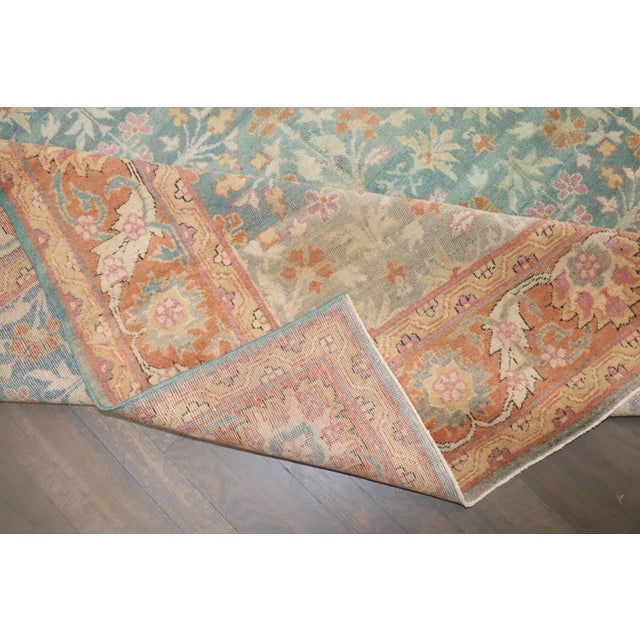 Green Indian Amritsar Rug rug no.10784 For Sale - Image 8 of 8