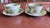 Enoch Wood & Sons 1940s Wood's "English Scenery" Green Transfer Cups and Saucers - Set of Four Enoch For Sale - Image 4 of 12