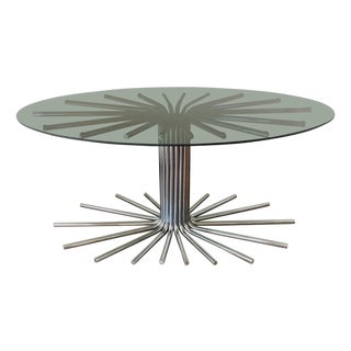 1950s Italian Fume' Glass Top Dining Table in the Manner Gastone Rinaldi For Sale