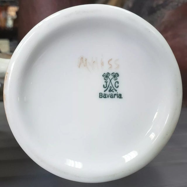 Circa 1900 German J&c Bavaria Porcelain Dragon Handle Stein Signed M. Hiss For Sale In New Orleans - Image 6 of 6