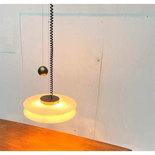 Mid-Century Modern German Space Age Orion Counterweight Pendant Lamp in Glass from Staff Leuchten, 1960s For Sale - Image 13 of 18