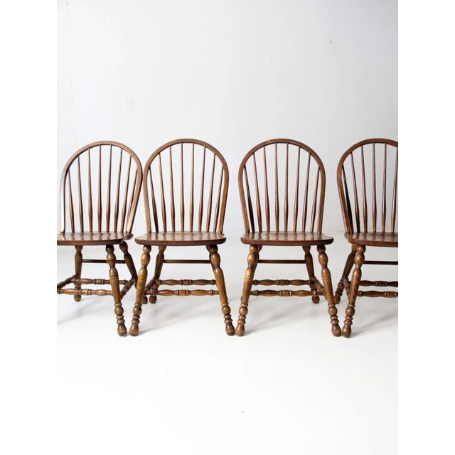 Wood Vintage Dining Chairs Set of 4 For Sale - Image 7 of 11