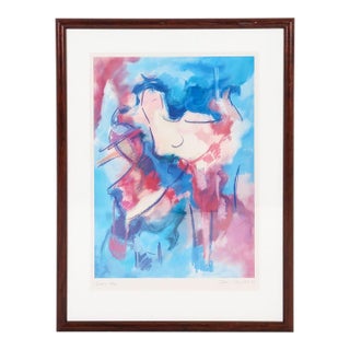 Framed "Ballet" Abstract Silkscreen For Sale