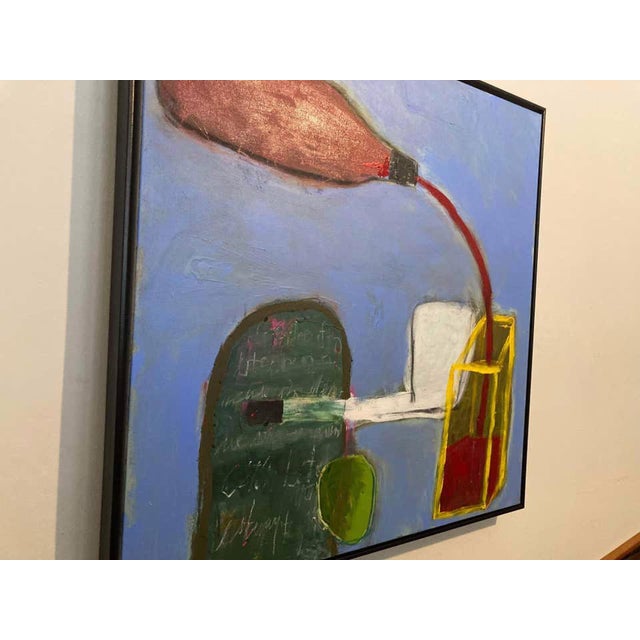 Contemporary Conversations I Don't Recall, Large Contemporary Abstract Painting, Framed, Guy Lyman For Sale - Image 3 of 5