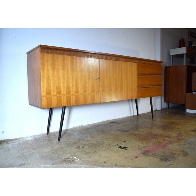 Black Vintage Sideboard in Walnut, 1960s For Sale - Image 8 of 11