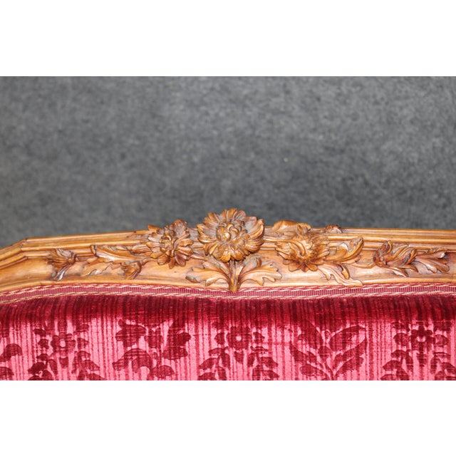 Pair 19th C French Louis XV Style Elaborately Carved Armchairs For Sale In Philadelphia - Image 6 of 8