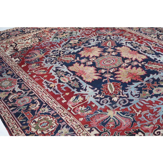 Antique Serapi Rug 9'7'' X 12'7'' For Sale In New York - Image 6 of 12