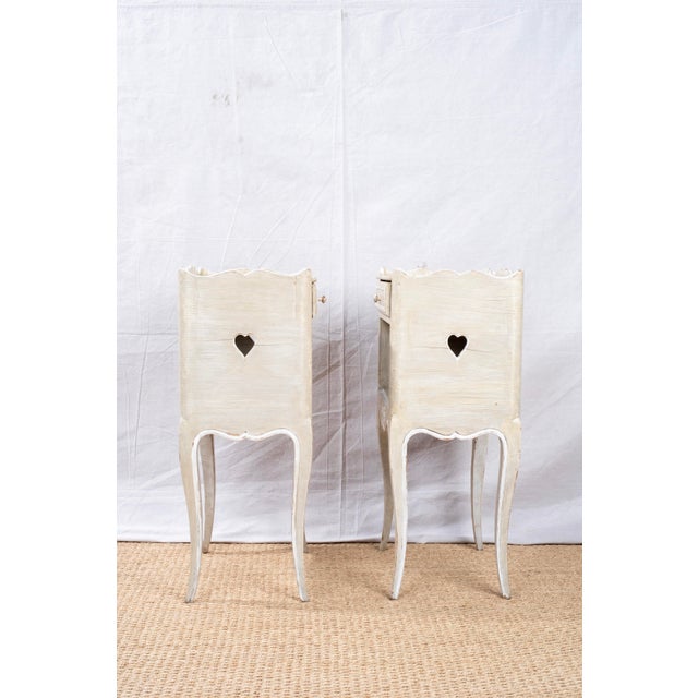 French Country Pair of 19th Century Painted French Side Tables For Sale - Image 3 of 9