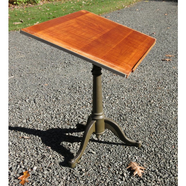 1940s Vintage Cast Iron Pedestal Base Drafting Table Chairish