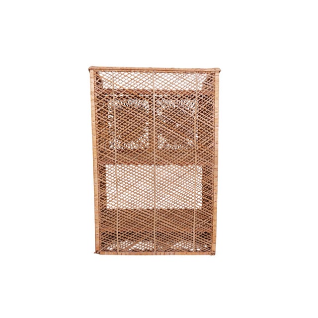 Sunburst Rattan Bar Cabinet For Sale In Tampa - Image 6 of 11