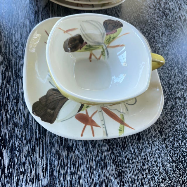 Mid-Century Modern 1950s Red Wing Pottery Lotus Bronze - Set of 34 For Sale - Image 3 of 12