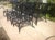 Metal Modern Set of Patio Dining Chairs- 6 Pieces For Sale - Image 7 of 8