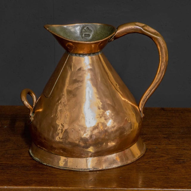 Metal Victorian Copper Harvest Flagon For Sale - Image 7 of 11