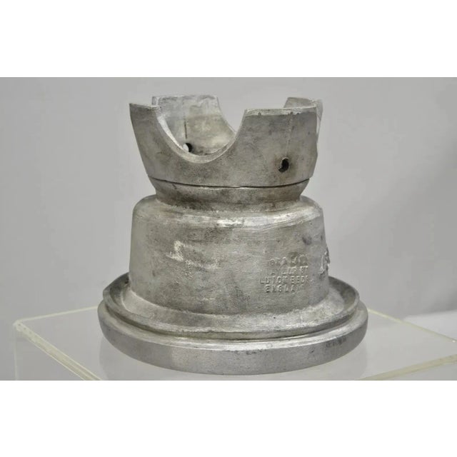 Vintage Boon & Lane Aluminum Hat Block Mold Form Millinery Luton Beds England A For Sale - Image 11 of 12