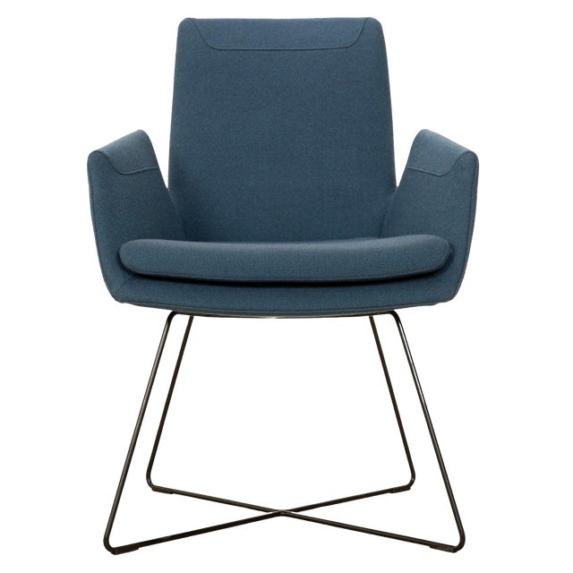 Cordia Fabric Chairs in Dark Blue from Cor, Set of 6 For Sale
