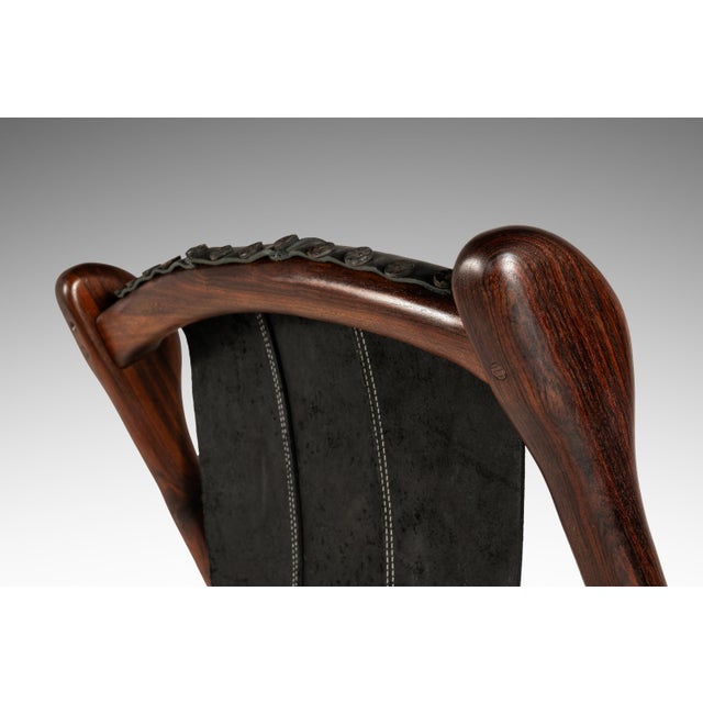 Rare Restored Mid-Century Modern "Sloucher" Sling Chair in Rosewood & Leather Attributed to Don S. Shoemaker for Señal Furniture, C. 1960s For Sale - Image 12 of 18