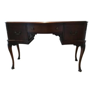 Mid 20th Century 3-Drawer Vintage Wood Desk For Sale