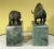 Pair of Bear and Bull Bronze Bookends on Green Marble Blocks For Sale - Image 4 of 9