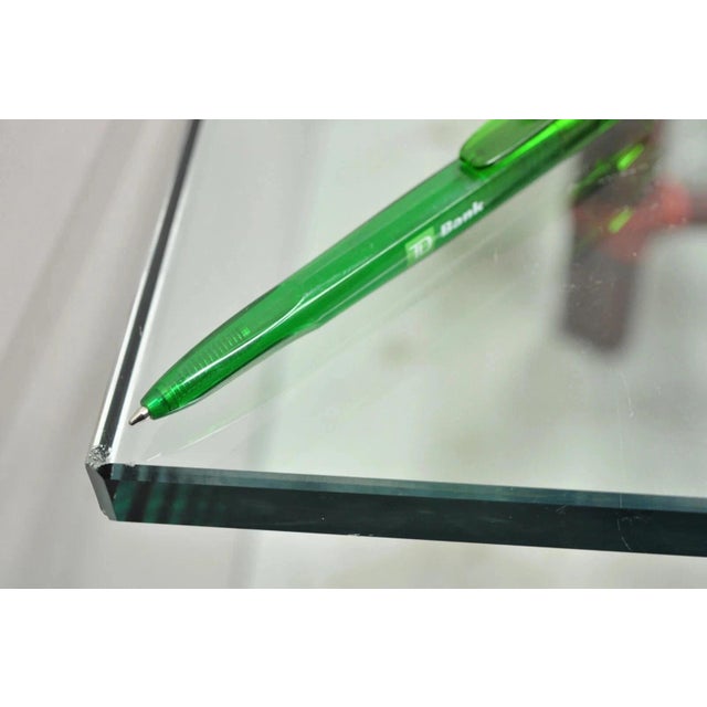 Red Vintage McGuire Red Rattan Bamboo and Brass Glass Top Square Coffee Table For Sale - Image 8 of 12