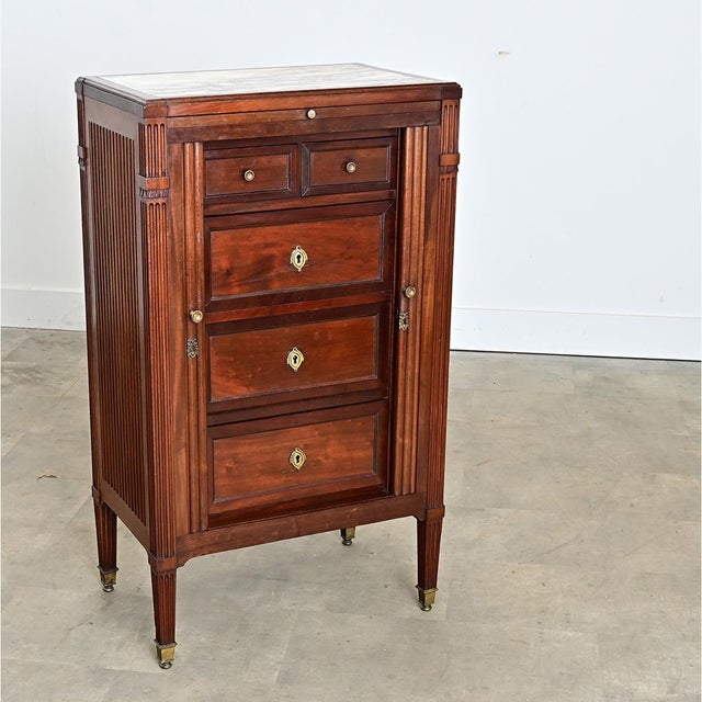 French 19th Century Louis XVI Style Butlers Cabinet-Chiffoniere For Sale - Image 12 of 12