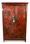 Wood Early 19th Century Hand Painted Red Lacquer Cabinet For Sale - Image 7 of 7