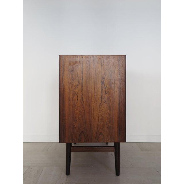 1960s Mid-century Scandinavian Dark Wood Chest of Drawers, Denmark, 1960s For Sale - Image 5 of 14