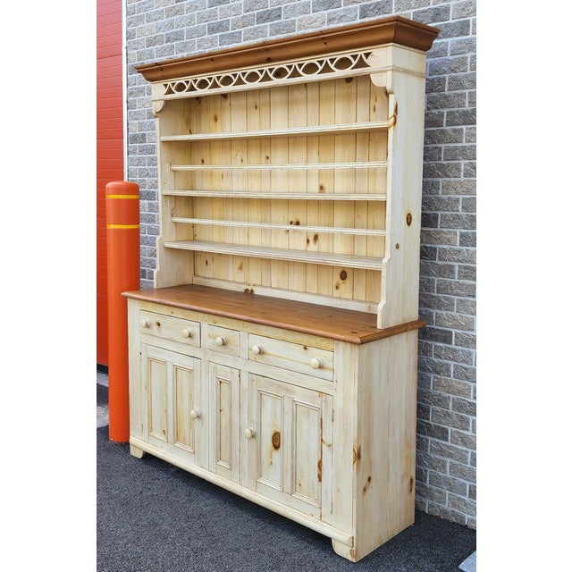 Ethan Allen Farmhouse WhiteWashed W/ Distressed Pine Dining Room China