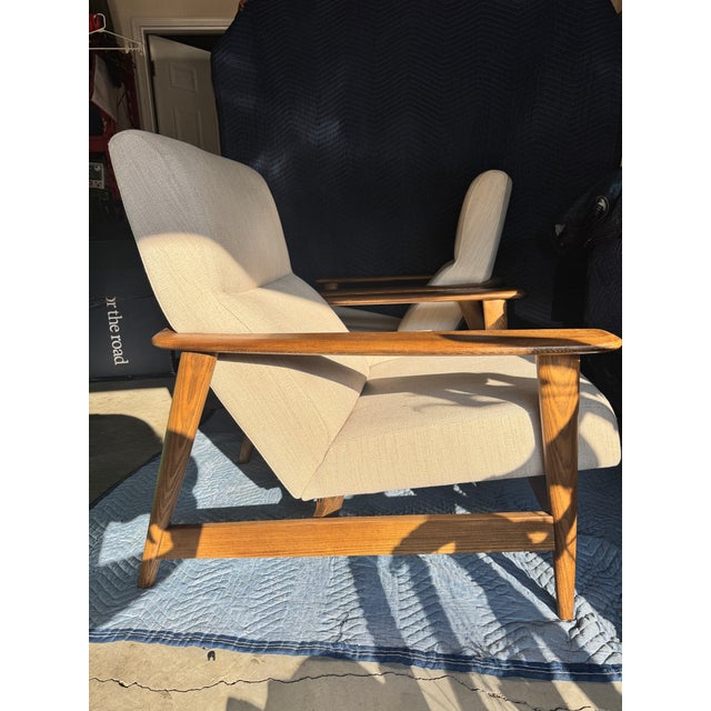 Mid Century Wood Chair Set of 2 For Sale - Image 10 of 11