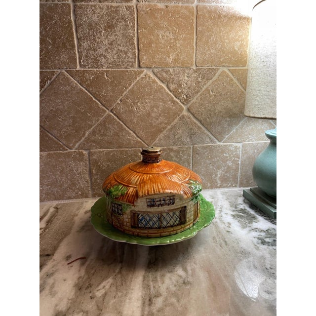 1930s English Beswick Ceramic Cottage Ware Butter or Cheese Dish For Sale - Image 17 of 17