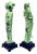 Japanese Vintage 1960s Gino Ruggeri for Wony, Italy Faux Green Jade Japanese Couple Sculpture Figurines - Set of 2 For Sale - Image 3 of 11