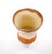 Orange Mid-Century West German Glazed Porcelain Vase, Orange, Eggshell & Brown 10" Tall For Sale - Image 8 of 9