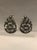 Art Nouveau 1940s Sterling Repoussé Flower and Leaf Earrings, A Pair For Sale - Image 3 of 6