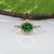 2020s 1.8Ct Tsavorite Garnet Ring With Earth-Mined Diamond Accents: Solid 14k Gold, Size 6.75 For Sale - Image 5 of 9