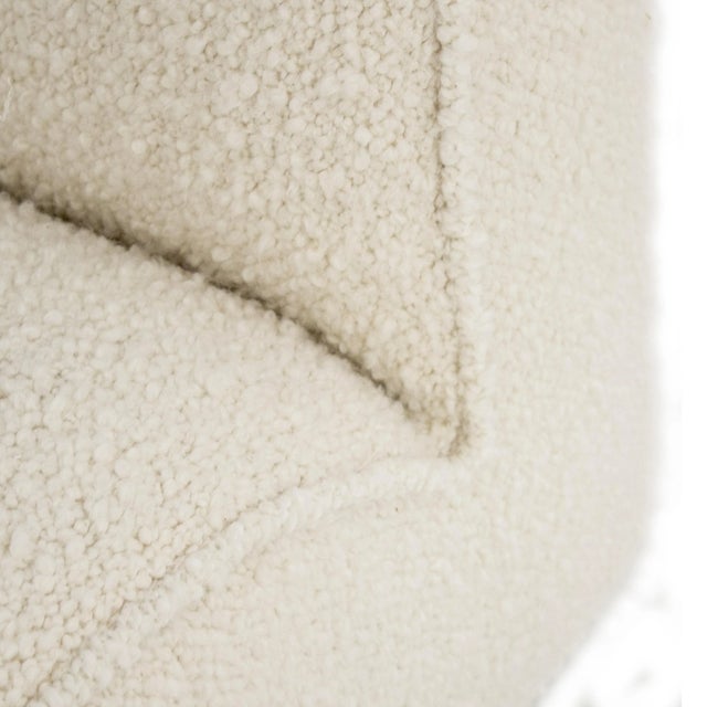 Beige Modern Modular Lounge Chair in Beige Buclé, Italy, 1970s For Sale - Image 8 of 10