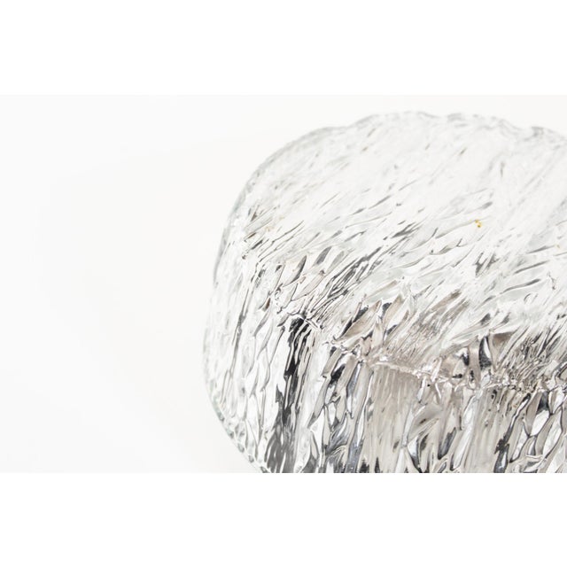 Glass Ice Glass Wall or Ceiling Lamp from RZB, 1970s For Sale - Image 8 of 9