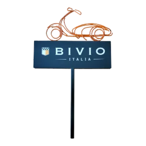 1980s Bivio Road Sign, Italian Winery