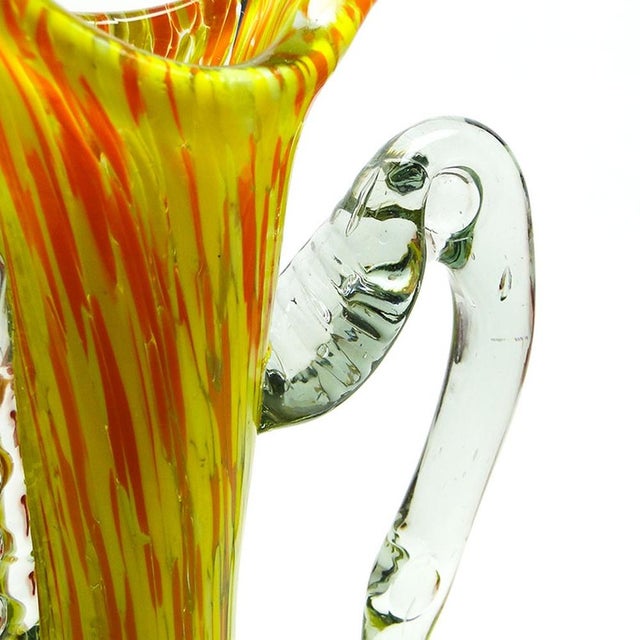 Glass Postmodern Jug from Łysa Góra Glassworks, Poland, 1950s, 1970s For Sale - Image 7 of 17