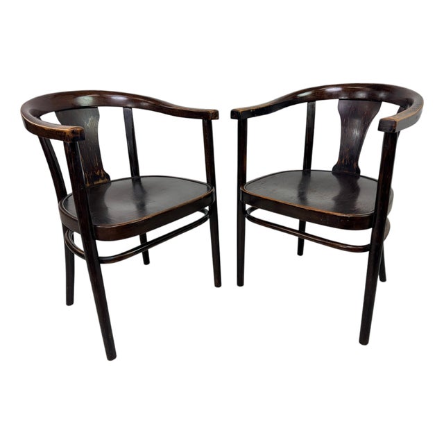 Bentwood Model A 967-F Armchairs by Emanuel von Seidl for Thonet, 1920, Set of 2 For Sale