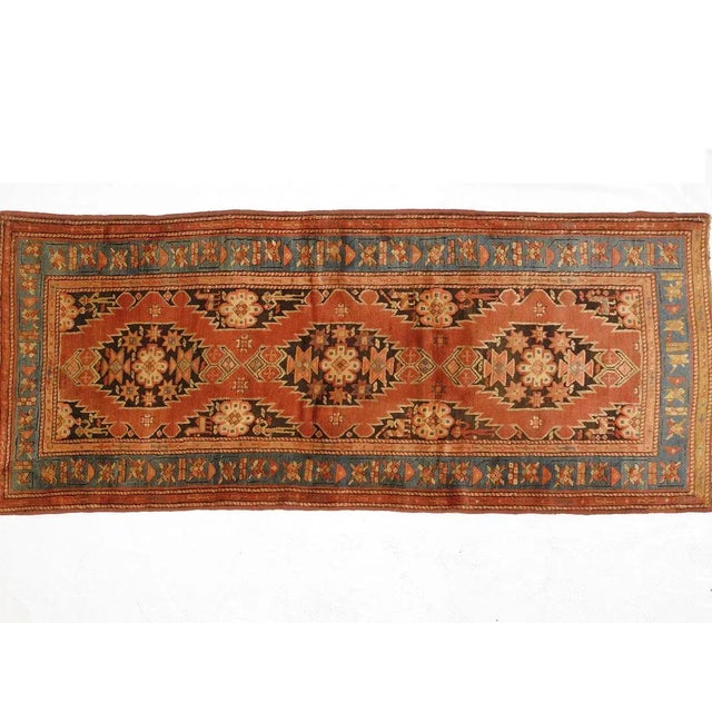 Persian 1950s Vintage Karabagh 3'2" X 8' For Sale - Image 3 of 12