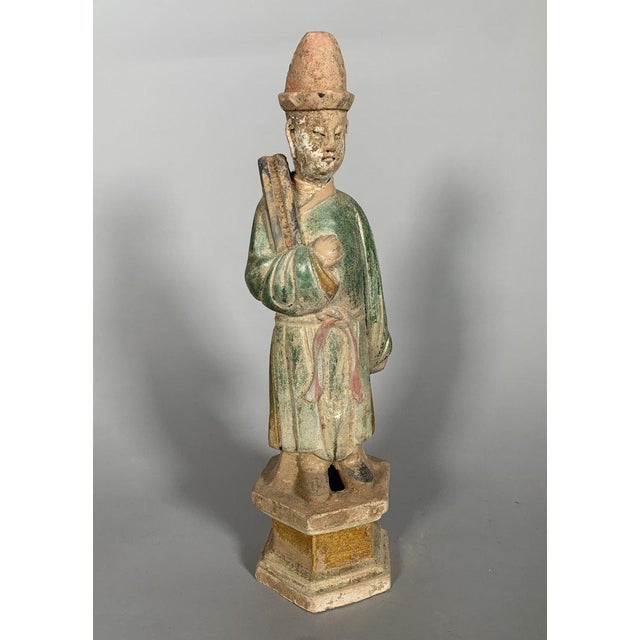 Sculpture of a Mingqi Ming Dynasty (1368-1644) Sancai China For Sale - Image 6 of 8