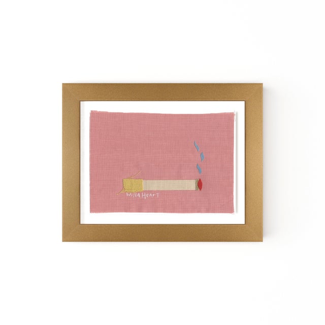 Willa Heart Phylis the Dijon Cigarette by Willa Heart in Gold Frame, Mini Art Print For Sale - Image 4 of 4